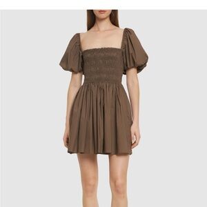 MATTEAU Shirred Peasant Dress